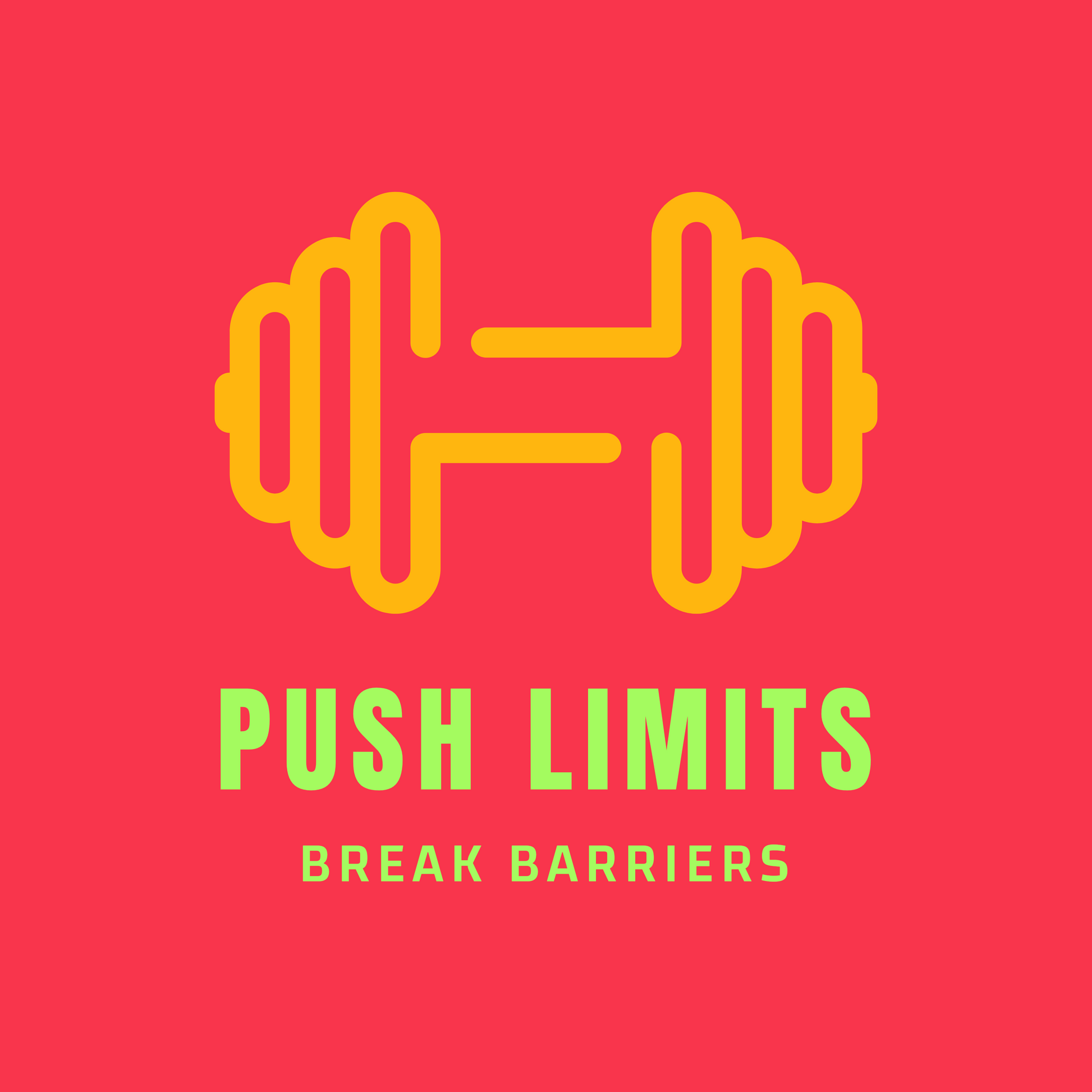 FOMO Fashions Push Your Limits T Shirt inspirational fitness gym logo graphic print
