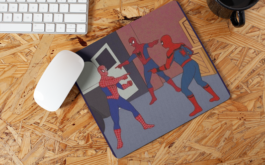 Triple spiderman mouse pad